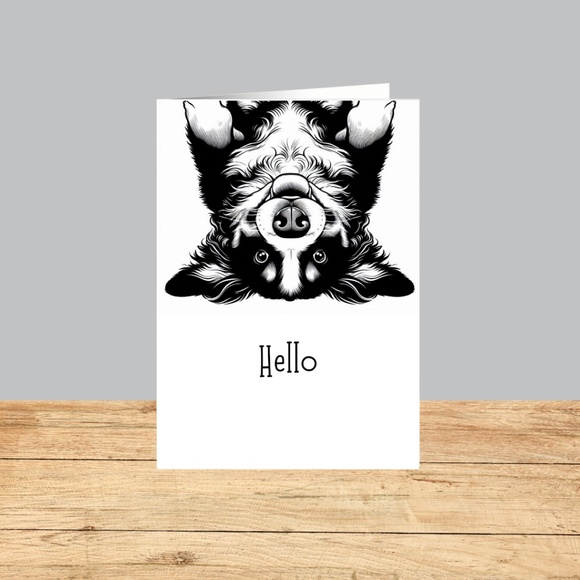 Whimsical Bernese Mountain Dog Blank Notecards with Peel and Stick Envelopes - Picture 9 of 11